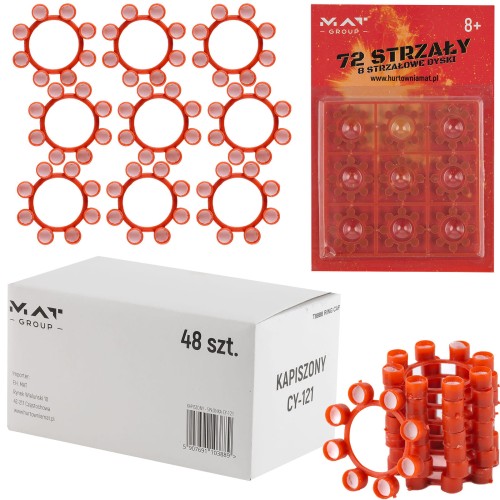 KAPISZONY HUKOWE SPŁONKA DO PISTOLETU 1440 STRZAŁY + 72 GRATIS 21 BLISTRÓW [one size]