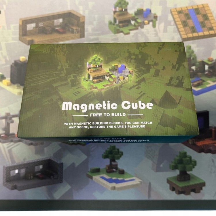 Klocki magnetyczne Minecraft XXL 332 szt. konstrukcyjne sześciany kostki