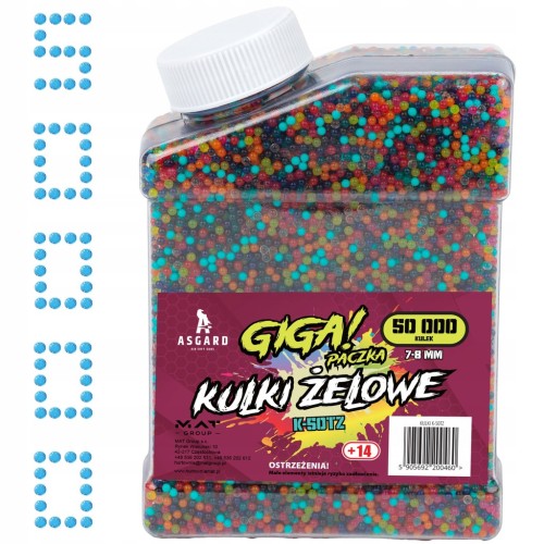 Kulki hydrożelowe do kwiatów 50 000 szt. 7-8mm kolorowe hydrożel dekoracja