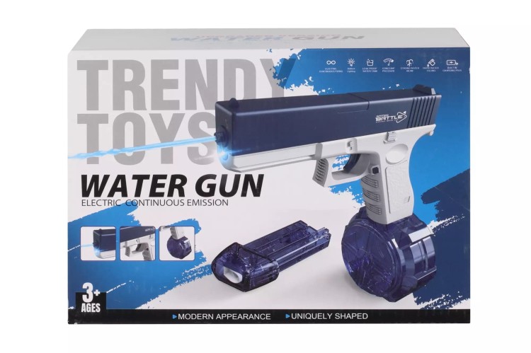 Pistolet na wodę automat elektryczny dla dzieci akumulator USB 2 zbiorniki