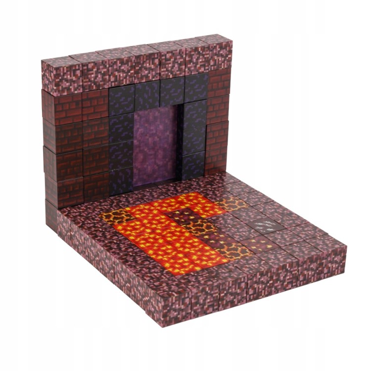 Klocki magnetyczne Minecraft 128szt. konstrukcyjne sześciany + 4 FIGURKI