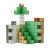 Klocki magnetyczne Minecraft 128szt. konstrukcyjne sześciany + 4 FIGURKI